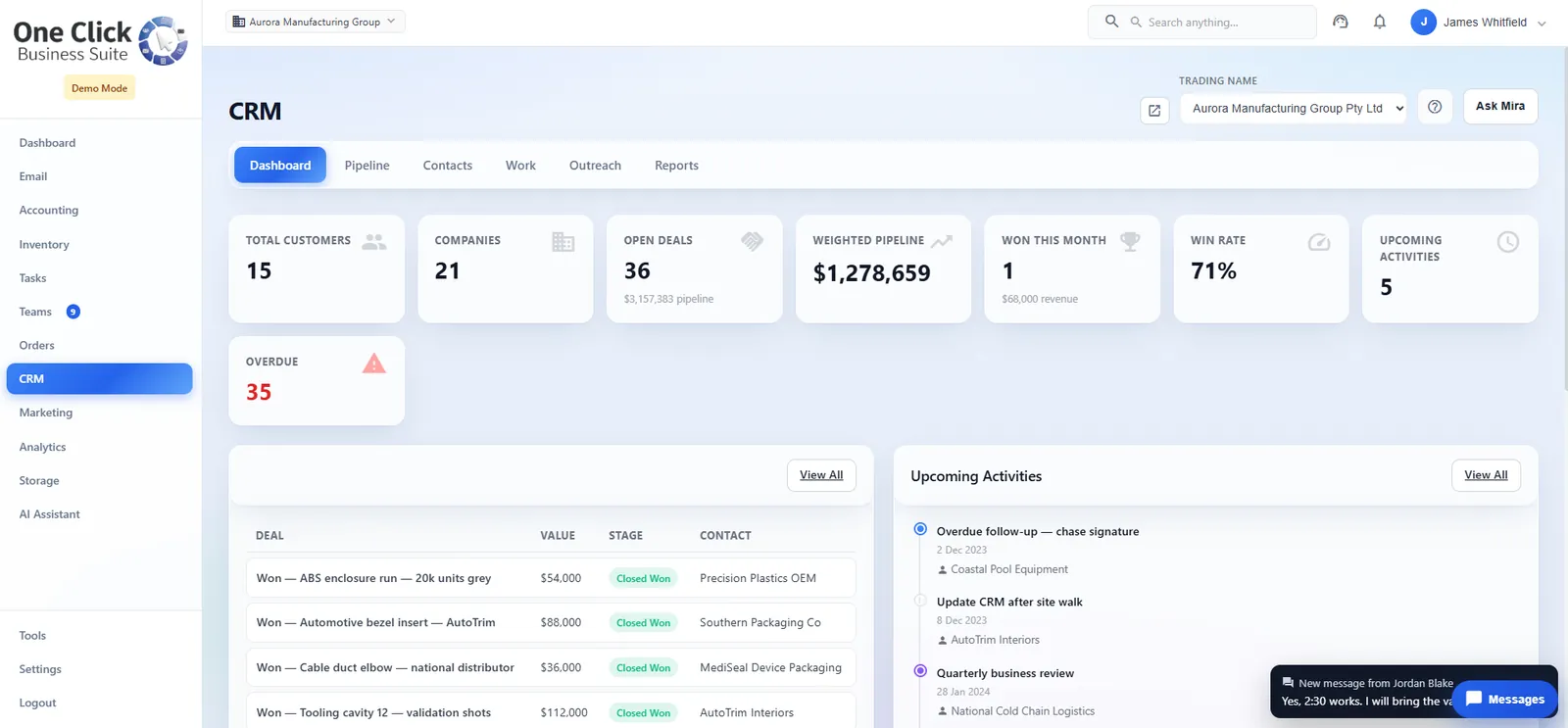 One Click crm